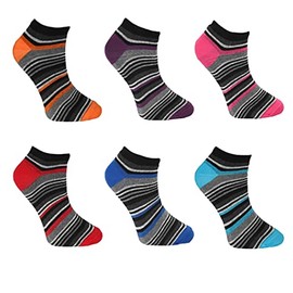 Bonjour 12 Pairs Mens Sport Performance Trainer Low cut Socks - Size 6-11 (Design 2)