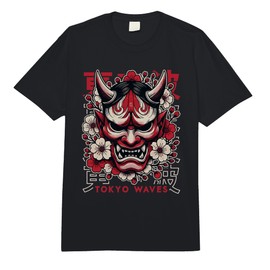Hannya Oni Mask Devil Yokai Japanese Demon Oni Mask Comfort Colors Adult Heavyweight T-Shirt