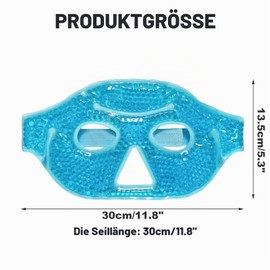 Pack of 2 Reusable PVC Gel Eye Mask, Cold and Warm Therapy Half Face Compresses for Sleep, Migraines, Stress, Puffy Eyes & Dark Circles, Soothing & Relaxing
