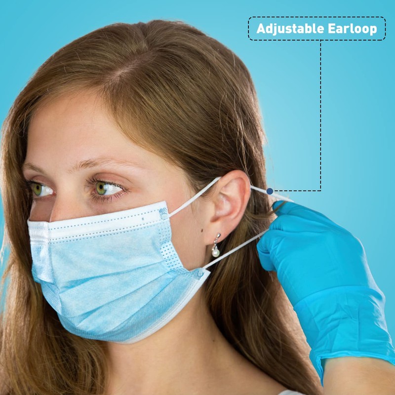 DR.MOXA Face Masks Disposable 100 Pack, PFE>95%, 3 Ply Protection