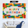 WeBenison Building Block Birthday Backdrop - Happy Birthday Photography Background