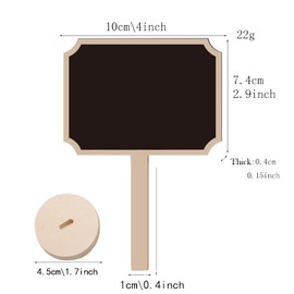 10 Pack Mini Chalkboard Signs Standing Signs Small Chalkboard Labels with Easel Stand, Wooden Chalkboard for Table Numbers, Food Signs, Wedding Signs, Message Boards, Place Cards and Event Decoration