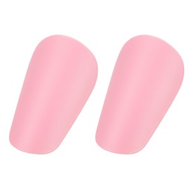 PATIKIL Soccer Shin Guards 2pcs Mini Shin Guards Calf Protector 8.2x5.5cm Adult Men Women Soccer Player Equipment Athletes Pink