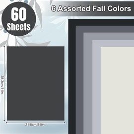 Generic AnyDesign 60 Sheet 8.5 x 11 Inch Black Gray Thick Paper Card Stock Blank Paper Cards Colored Scrapbook Paper for Prints DIY Arts Crafts Making School Office Home Supplies