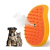 Steamy 3-in-1 Self-Cleaning Cat Grooming Brush - Massage, Removes Knots