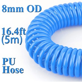Beduan Air Blow Gun Kit with 16ft Long Pneumatic PU Hose, Heavy Duty Air Duster Gun for Air Compressor(Blue)