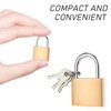 6 Pieces Mini Padlocks with 6 Pieces Coloured Key Plate,