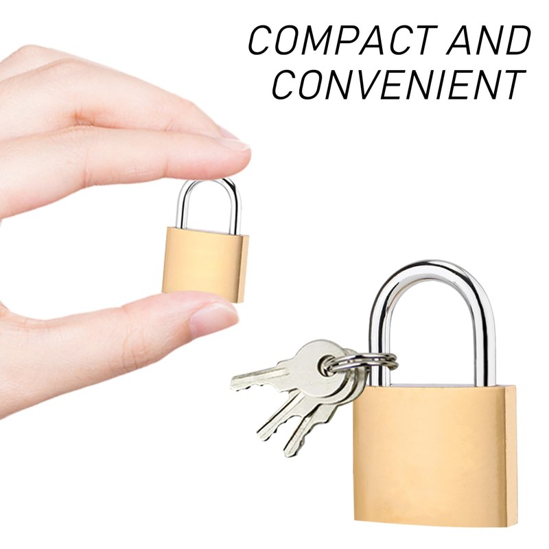 6 Pieces Mini Padlocks with 6 Pieces Coloured Key Plate,