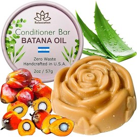HAIR GROWTH Batana Conditioner Bar | PURE RAW HONDURAS BATANA OIL | Hydrates Dry Hair, Improves Scalp Health, Enhances Hair Growth | CASTOR OIL, JOJOBA, ARGAN, ALOE VERA