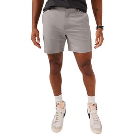 Chubbies Everywear Men’s Shorts – Mens Shorts Casual 6in Inseam, Elastic Waist, Water-Resistant, Zipper Pocket (World Grayest, Medium) Grey