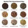EZR Leaf Herbal Tea Assortment Box 22CT, Presentation Sampler, Gift