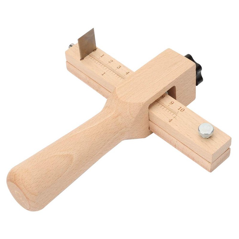 Leather Band Cutting Tool Adjustable Wooden Hand Leather Craft Accessories