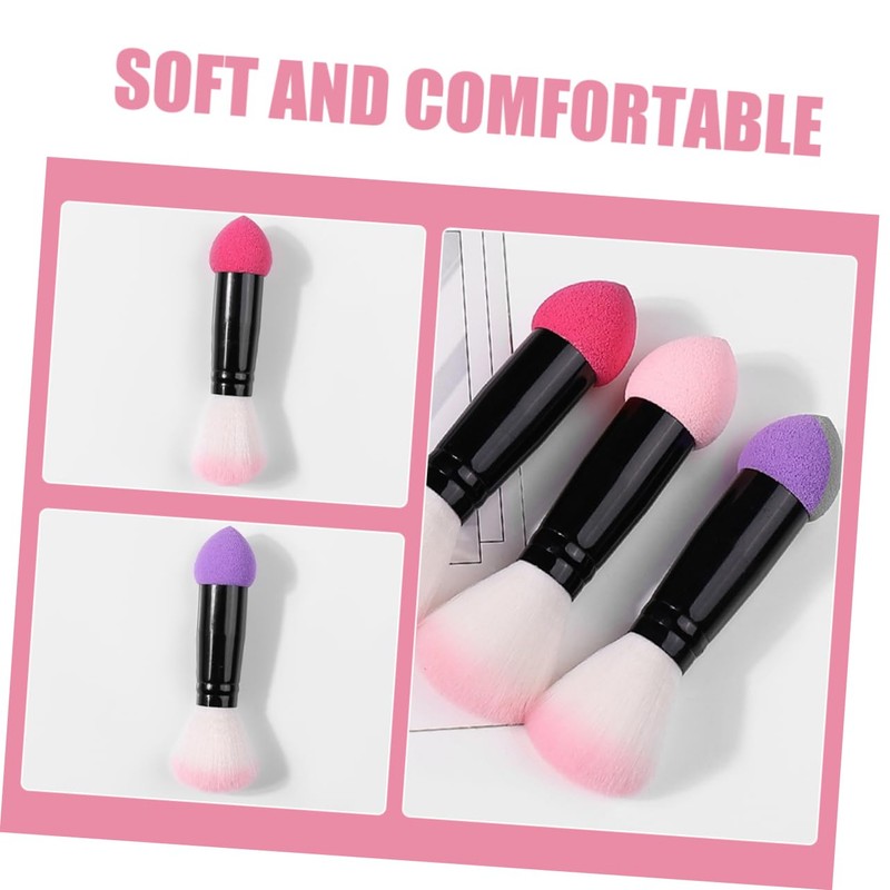 Ipetboom 3pcs Double Ended Makeup Brush Bronzing Brush Foundation Contour