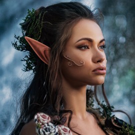 FRESHME Renaissance Long Brown Fairy Elf Ears - Brown Skin Cosplay Pixie Pointy Ears for Women Vampire Elven Christmas Halloween Costume Makeup Masquerade Party Accessories