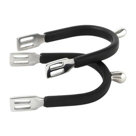 Round Projection, Rubber Cover, Stainless Steel Spurs (Left and Right 1 Set), Men's Projection, 1.0 inches (25 mm)