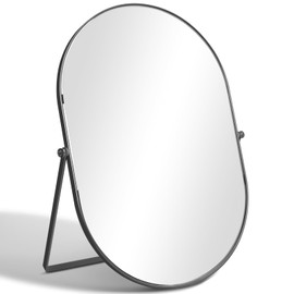 Vanity Desk Table Mirror with Stand and Metal Frame, 8 x 12 inch