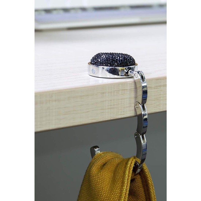 TANOSII Foldable Purse Hook Floding Handbag Hanger Bling Rhinestone Bag