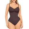 FeelinGirl Seamless Covered Bust Jumpsuit Thong Bodysuit Fit Comfort Slimming