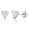 MAX + STONE 14k White Gold Created Opal Heart Shape