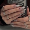 NewsinDee Press On Nails - Flame Semi-Transparent UV Coated Cover