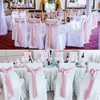 100 PCS Satin Chair Sashes Decorative Bow Chair Sashes Ties
