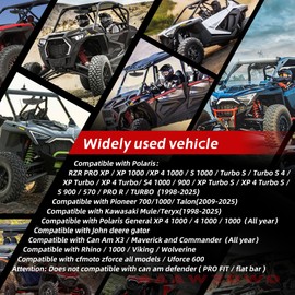 UTV Rear View Mirror,Compatible with Polaris RZR/Pioneer/Talon/Kawasaki KRX/Mule/Can Am X3/ CFMOTO Adjustable Aluminum UTV SXS Mirrors(1.5" to 2.0"Inch)