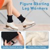 Regilt 2 Sets Figure Skating Leg Warmers Gloves Headband Set