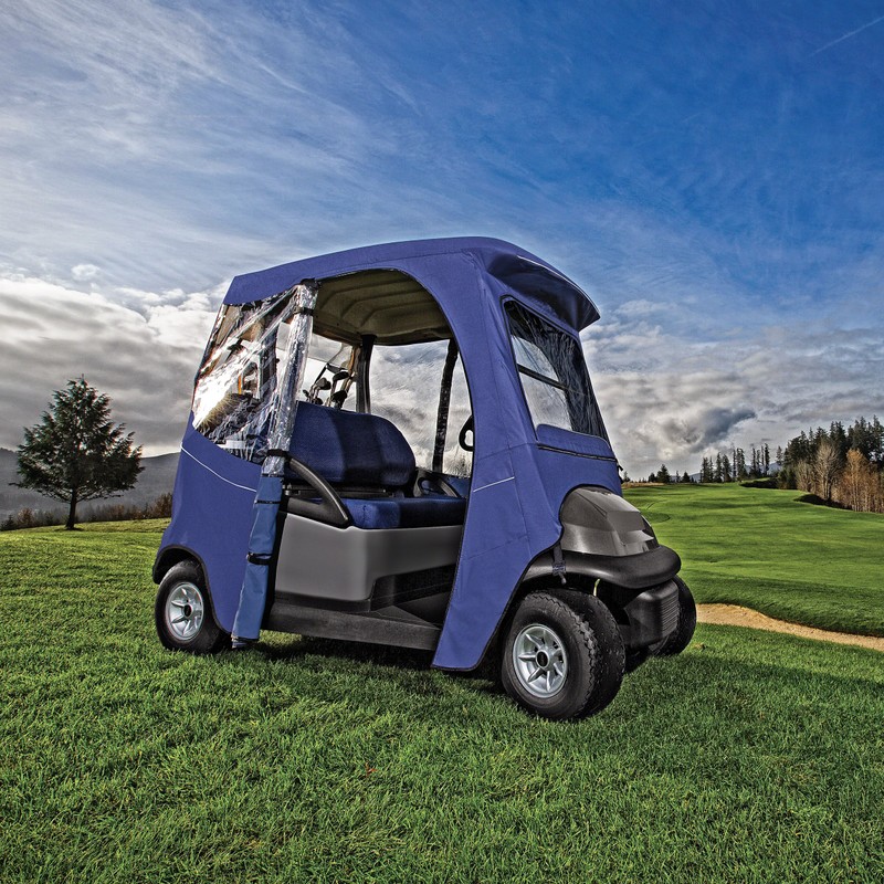 Classic Accessories Fairway Short Roof 2-Person Travel Golf Cart Enclosure,