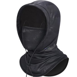 GXCROR Cooling Breathable Balaclava Face Mask Sun UV Protection Hood Shiesty Mask for Cycling Fishing Running Black Camo