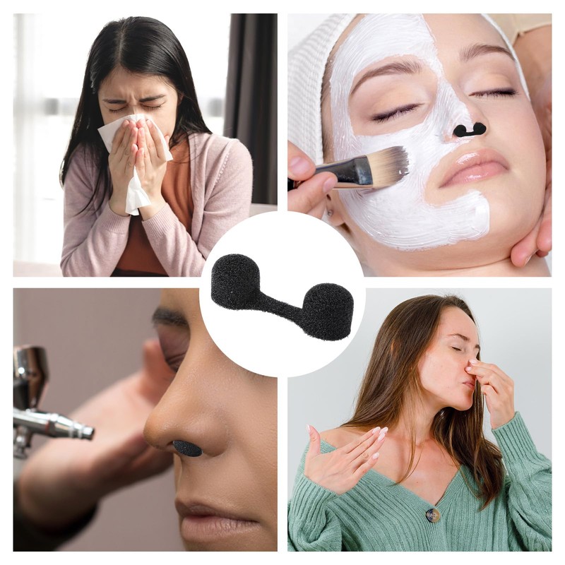 COMNICO 50 Pieces Nose Plug Filter Disposable Nose Dust Filters