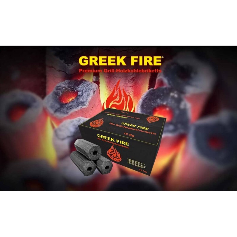 Greek Fire charcoal briquettes