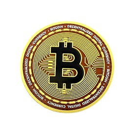 BTC Crypto Digital Currency Airsoft PVC Morale Cosplay Team Patch (Gold)
