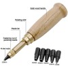 Teng Lang Adjustable Screw Hole Punch Leather Bookbinding Tool,Paper Punch,Craft