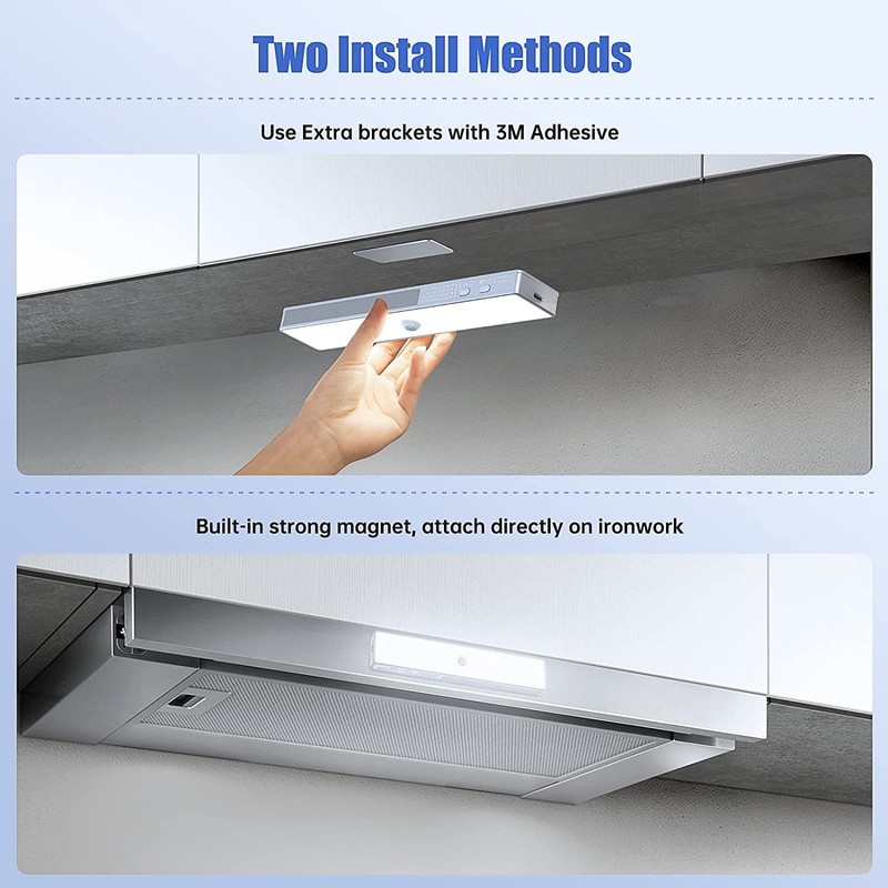 LED Closet Lights, 30 LEDs Rechargeable Dimmable Motion Sensor Light