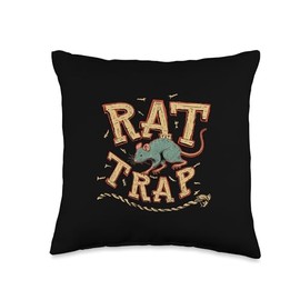 Happy Rat Trap Speech for Rodent Lovers Throw Pillow