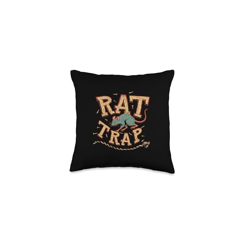 Happy Rat Trap Speech for Rodent Lovers Throw Pillow