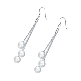 COLLBATH Stylish Lady Earrings Fashionable Pearl Tassel Drop Earrings for Teen Girls
