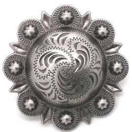 Stecksstore Berry Concho Antique Silver Screw Back 1-1/2" 7860-21