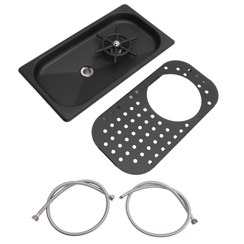 Diydeg Pitcher Rinser, Stainless Steel Countertop Cup Washer Spray Rinser,