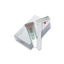 Shaving Kit Razor Twin Blades White + Shave Cream 10g multi-Use Bathroom Amenity Premium individual Box packing 12's/Box