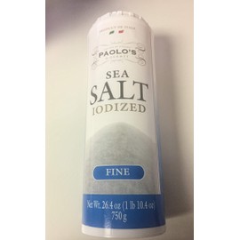 PAOLO'S GOURMET SEA SALT (IODIZED) (FINE)