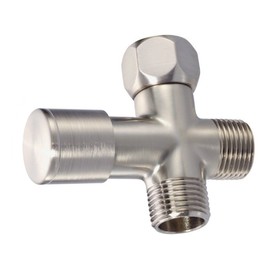 Westbrass R348-07 1/2" IPS Shower Arm Diverter Valve for Hand Held Showerhead and Fixed Spray Head, Satin Nickel