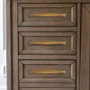 khtumeware 10 Pack 3-1/2 Inch(89mm) Antique Brass Cabinet Pulls Vintage