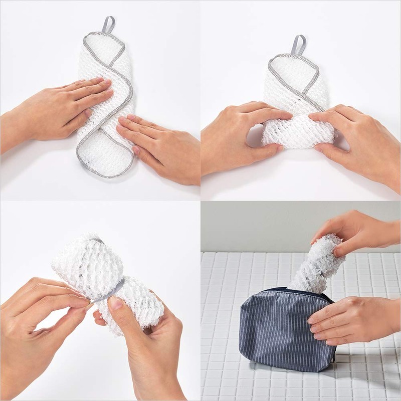 Ash Concept H Tag DH-021-WH Body Wash Towel, Handy, White
