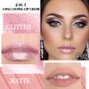 evpct Shimmer Liquid Lipstick Lip Liner Set Combo for Lasting