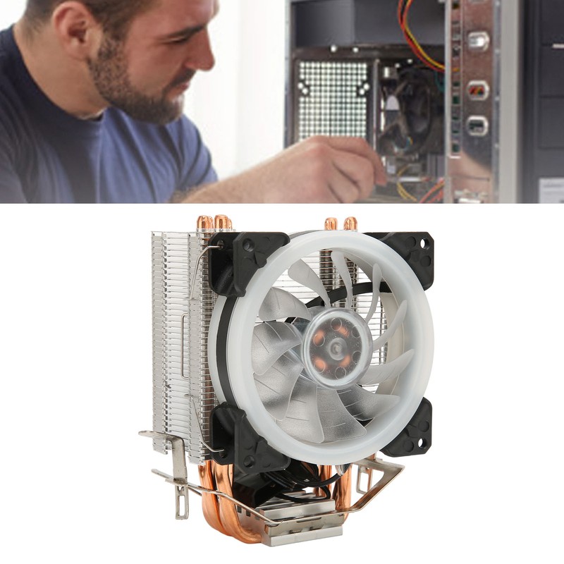 CPU Cooler with RGB Lights 9.2cm Fan 12V 3PIN 4PIN
