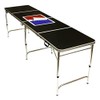 8' Folding Beer Pong Table with Bottle Opener, Ball Rack
