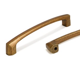 COTYKILEY 10 Pack 6-1/4 Inch(160mm) Antique Brass Kitchen Cabinet Handles Cabinet Pulls Vintage Drawer Pulls Aged Gold Bronze Kitchen Cabinet Hardware Kitchen Handles Drawer Pulls Dresser Handles