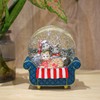 Blue Sofa Cat Snow Globe - Adorable Birthday Snow Globe
