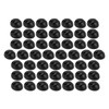 50pcs Cable Clip 3 Hole Silica Gel AntiCorrosion Black Adhesive
